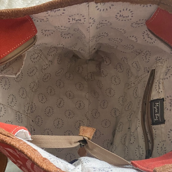 Myra Orange Tote Bag - Picture 7 of 9